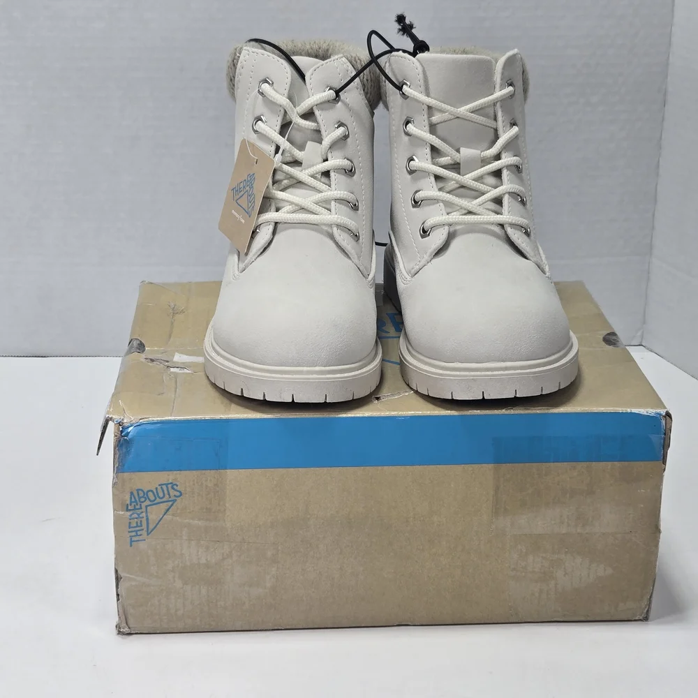 Thereabouts TH Ember Off White Hiking Winter Snow Boots Size 1 (Little Girl)